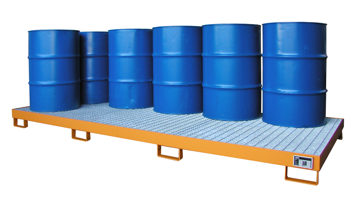 Bauer® Auffangwanne AW 10 – bis 10 x 200-l-Fässer gelb