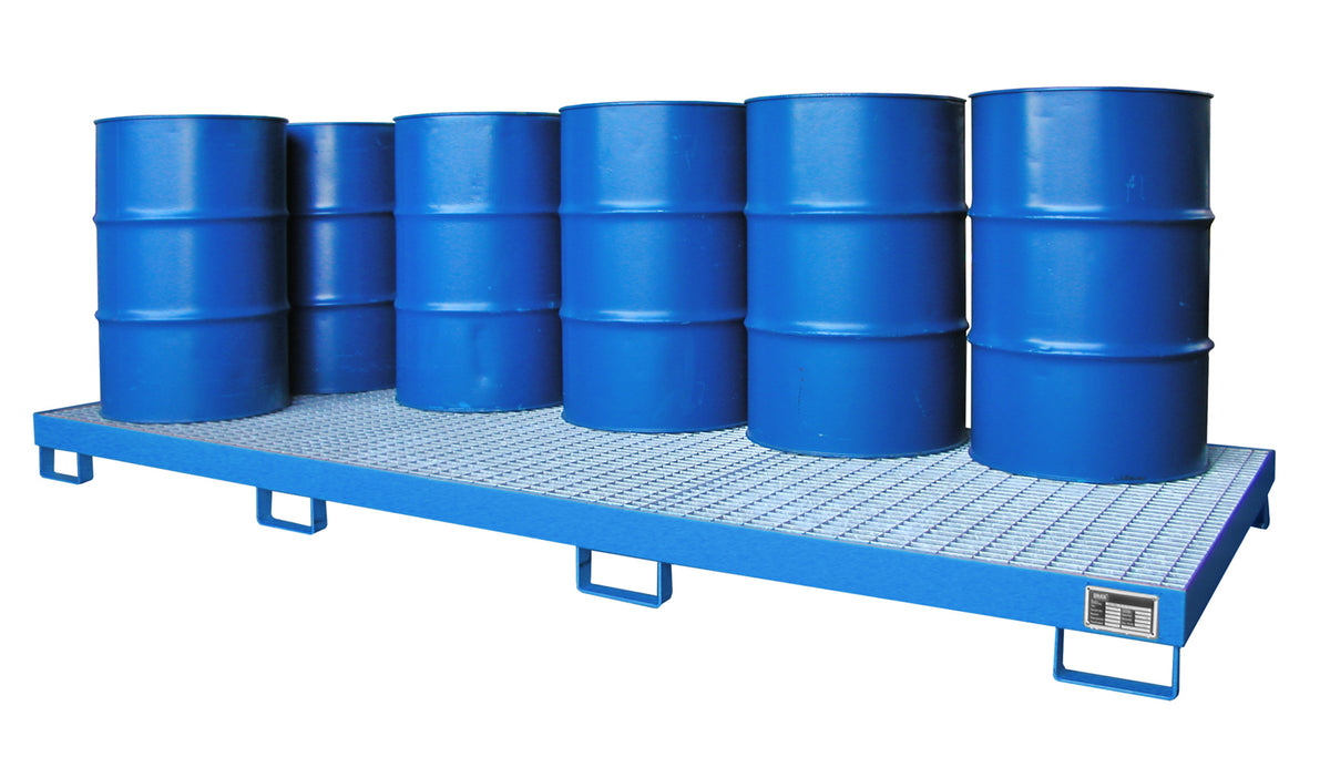 Bauer® Auffangwanne AW 10 – bis 10 x 200-l-Fässer blau