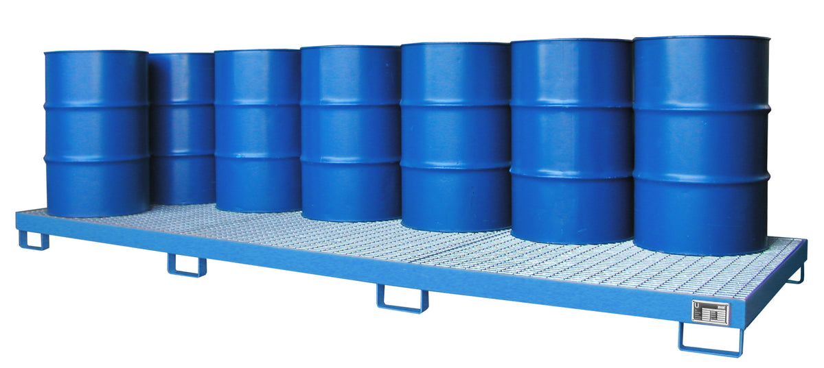 Bauer® Auffangwanne AW 12 – bis 12 x 200-l-Fässer blau
