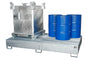 Bauer® Auffangwanne  aus Stahl zur Lagerung von 2 x IBC's