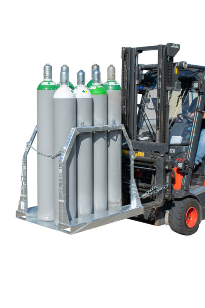 Stahlflaschenpalette SFP 8, feuerverzinkt, für Gasflaschentransport