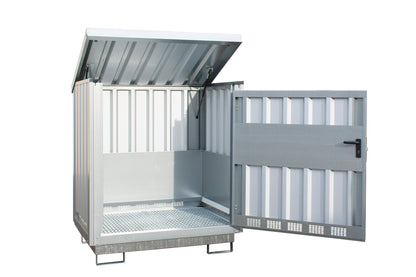Gefahrstoffdepot GD-E 2, verzinkt, für Fässer und Kleingebinde