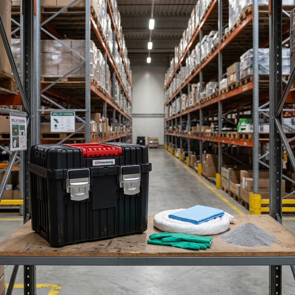 Havarie-Set Werkstatt – 10 kg Ölbindemittel, Saugtücher & Schutzhandschuhe