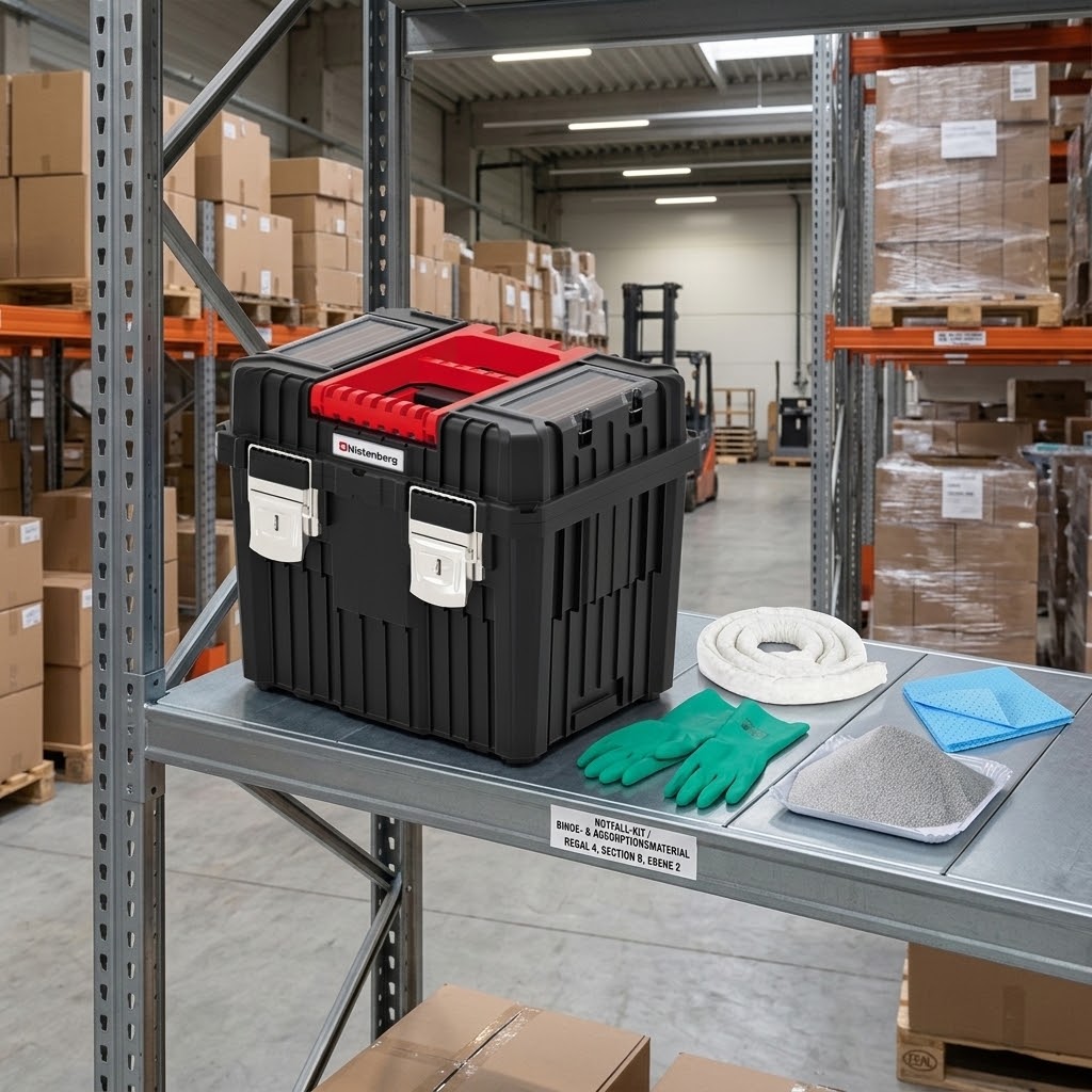 Havarie-Set Werkstatt – 10 kg Ölbindemittel, Saugtücher & Schutzhandschuhe